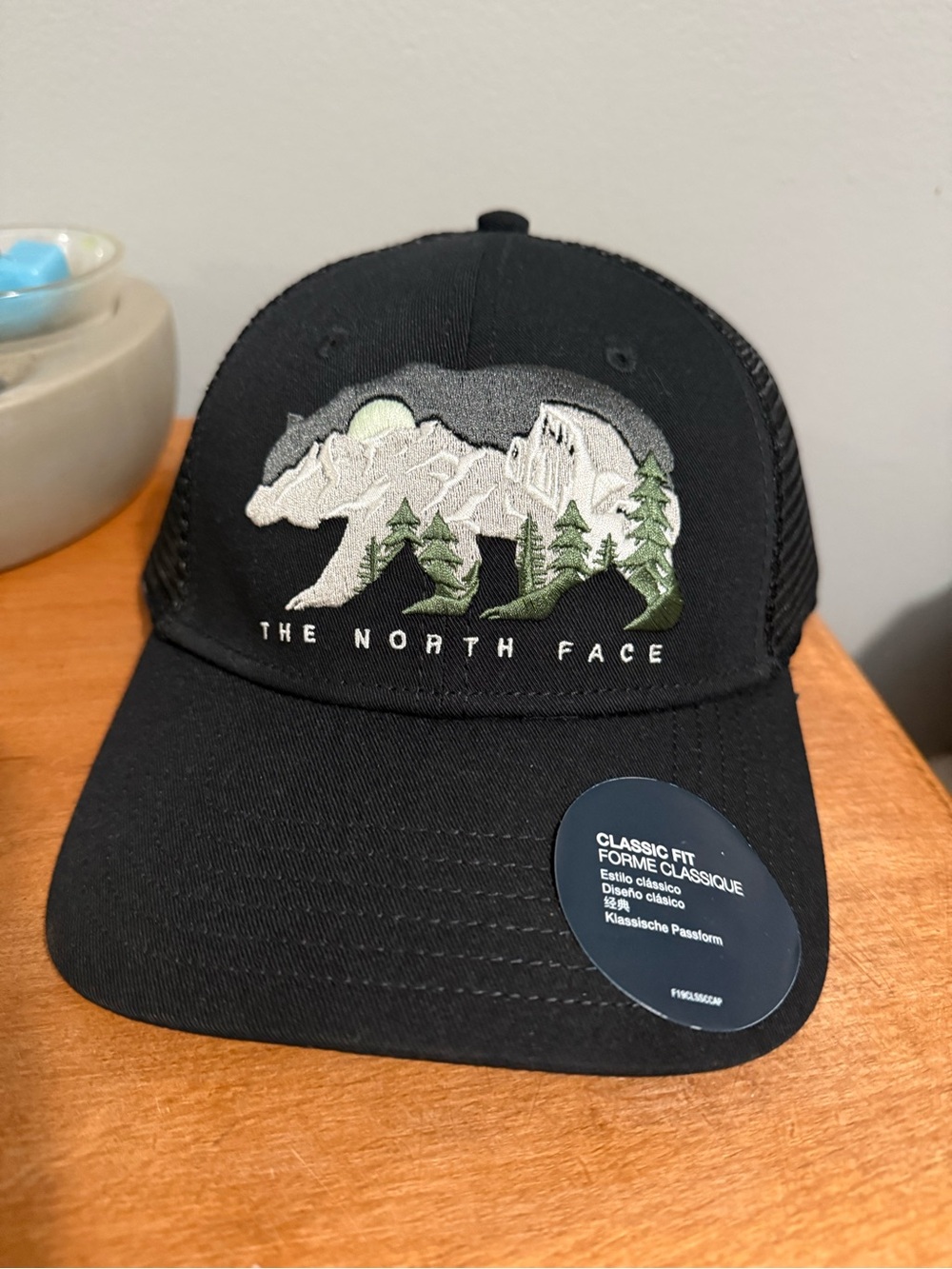 The North Face Black Embroidered Bear Mudder Trucker Hat